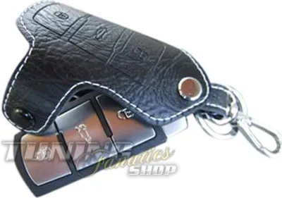 Produktbild von Schlüsseltasche Schlüssel Etui ECHT-LEDER Weiss für VW Passat 3C B6 B7