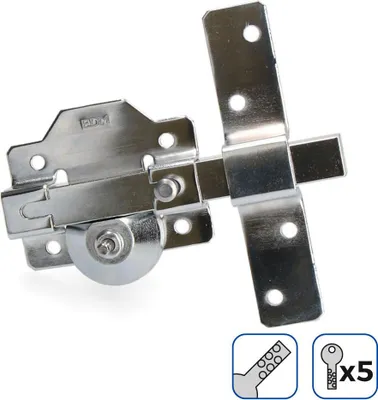 Image de Verrou De Superficie Edm Nickel Sécurité Renforcée Avec Cylindre Rond - Edm