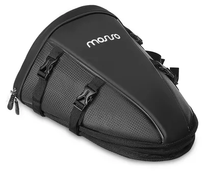 Immagine prodotto di Borsa da moto da sella impermeabile - 10 L - Nero - 32 x 26 x 18 cm - Borsa posteriore per moto