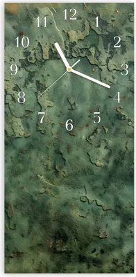 Produktbild von Wanduhr aus Glas mit Motiv Verwitterte Textur- 30 x 60 cm - inkl. Aufhängesystem