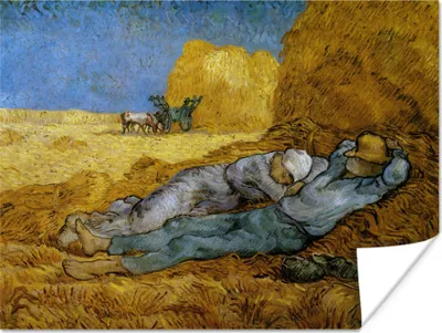 Produktbild von MuchoWow® Poster Die Siesta - Vincent van Gogh 120x90 cm - Wandbild