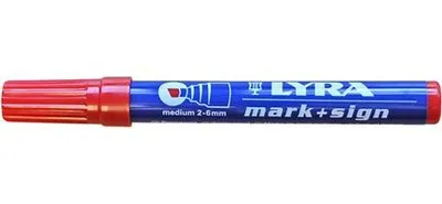 Produktbild von LYRA Permanent-Marker 2-6 mm, rot