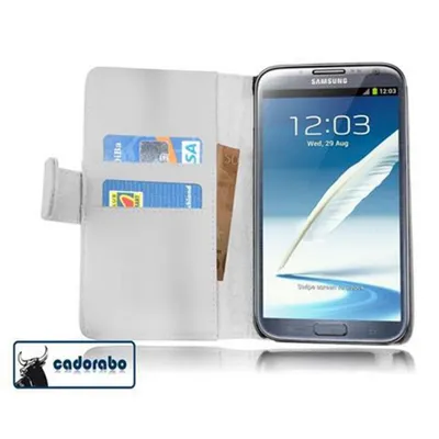 Obrázek produktu pro Cadorabo kryt pro Samsung Galaxy NOTE 2 ochranný kryt v bílé barvě ochranný kryt mobilního telefonu Book Case Etui Cover