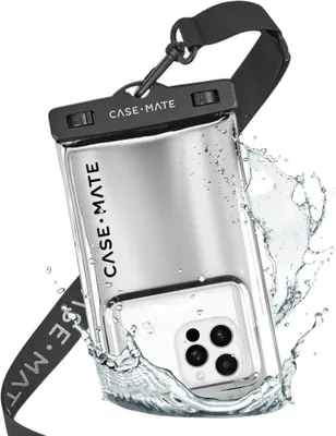 Produktbild von Case-Mate Waterproof Floating Pouch - Wasserdichte Tasche für Smartphones bis zu 6,9"" (Silber Chrom)