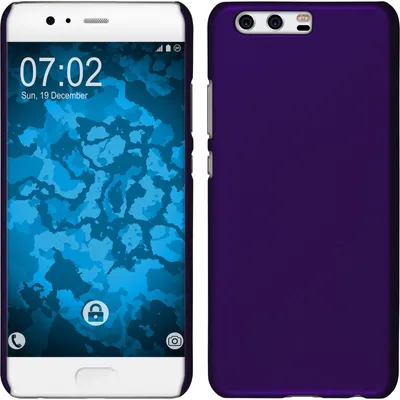 Produktbild von PhoneNatic Case kompatibel mit Huawei P10 Plus - Hülle lila gummiert Hard-case + 2 Schutzfolien