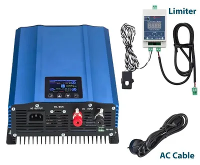 Produktbild von Solarwechselrichter, 1000W maximale Leistung, MPPT-Technologie, mit Begrenzer, 180-260V, 26-45V (1000W)