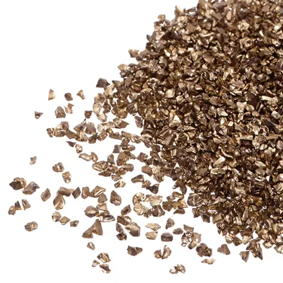Crushed Glass Chips 20g, 1-3mm, dunkelbraun, Glitterglas