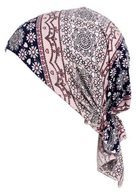 Obrázek produktu pro Šátek na hlavu pro ženy s potiskem, turban, pokrývka hlavy, šátek pod čepici pro pacientky s rakovinou, pokrývka hlavy