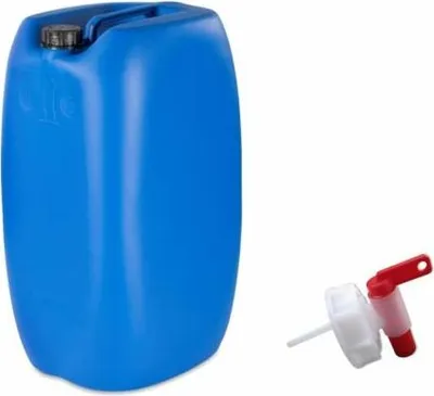 Produktbild von 60 Liter Kanister blau Wasserkanister Camping & Outdoor + Auslaufhahn (60 Knb+ H.61)