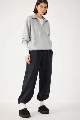 Produktbild von Sweatshirt mit halbem Reißverschluss, Grey, M