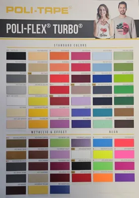 Produktbild von Poli Flex Turbo Farbkarte Farbtabelle Plotterfolie Flexfolie
