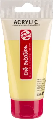 Immagine prodotto di TALENS Art Creation - Vernice acrilica TAC 226 Tubo giallo pastello 75 ml | Tubo A 75 millilitri