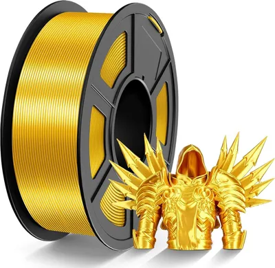 Productafbeelding van Zijde PLA Filament 1,75 mm Goud 1 KG - Glanzende Zijde 3D Printer Filament - Hoogglans Zijde Afwerking - Dimensionele Nauwkeurigheid + - 0,02 mm
