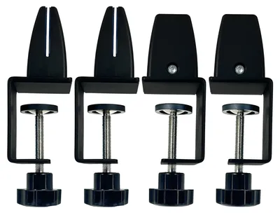Image de Omgoods - Lot de 4 pinces réglables pour séparateurs de bureau, idéales pour créer des cloisons d'intimité