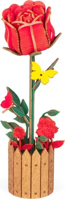 Immagine prodotto di Puzzle 3D, Rosa Rossa, EWA, legno, 80 pezzi