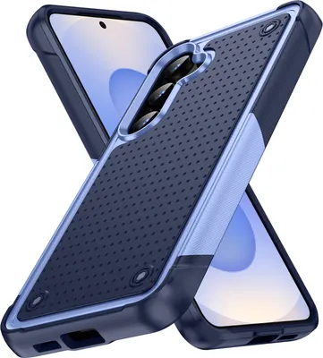 Produktbild von Hülle Für Samsung Galaxy S25+ Militärqualität Stoßfest Hybrid 2 in 1 Hart PC Weich TPU Handyhülle Lila Blau