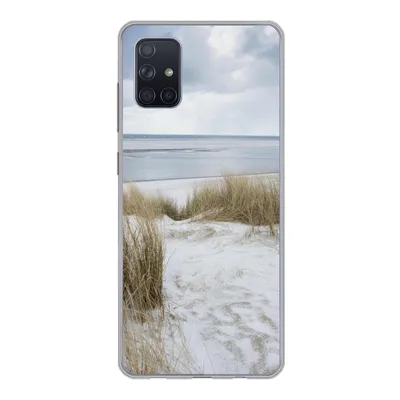 Produktbild von MuchoWow® Handyhülle Schutzhülle Hülle für Samsung Galaxy A71 Nordsee - Dünen - Wasser Silikon Softcase Handy Hülle - Kartenbesitzer
