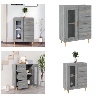 Produktbild von vidaXL Sideboard Grau Sonoma 69,5x34x90 cm Holzwerkstoff - Sideboard - Sideboards - Schrank - Aufbewahrungsschrank