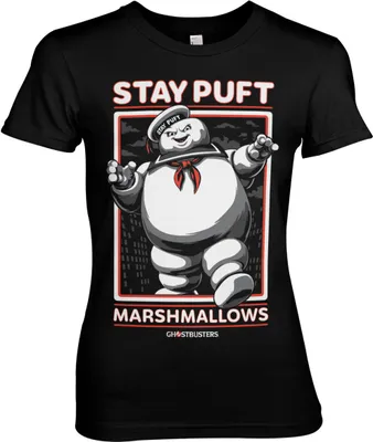 Produktbild von Stay Puft Marshmallows Girly Tee - Small - Black