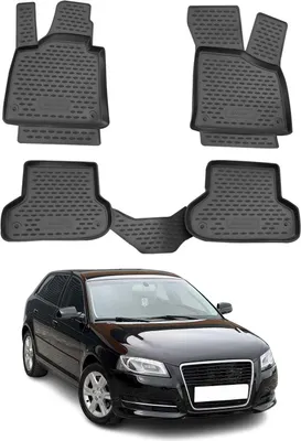 Immagine prodotto di 2003-2013 Audi A3 Sportback 3 porte tappetini in gomma nera 4 pz