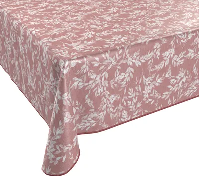 Produktbild von Wachstuch Tischdecke abwischbar rutschfest mit Paspelband Eckig Rund,Zweige Rose, (Oval190x140cm)