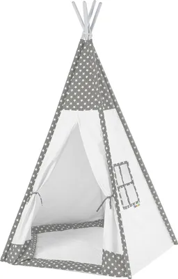 Produktbild von howa Tipi Zelt 'Toni' grau/weiß, mit Bodenmatte 8512