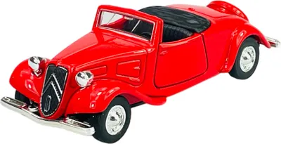 Produktbild von Welly Old Timer 1939 Citroen 11B Traction Avant Cabrio Kein Dach Rot 1:34-1:39 Die Cast Metall Modell Neu im Kasten 98878