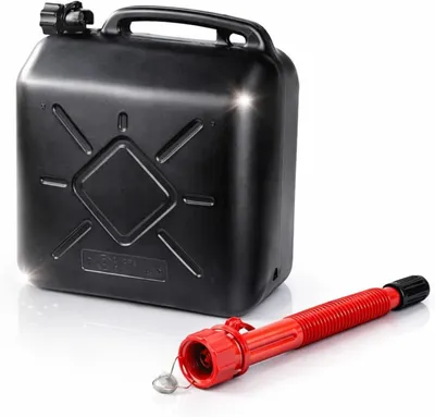 Image de Bidon de carburant pour essence et diesel homologué UN UE – bidon robuste pour voiture, atelier et transport de marchandises dangereuses (5 litres)