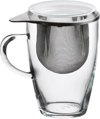 Produktbild von SIMAX Teeglas Lyra 350ml mit Edelstahlsieb u. Glasdeckel