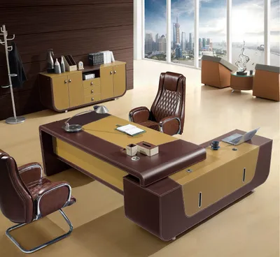 Image de Bureau d'angle en MDF et PVC au design moderne