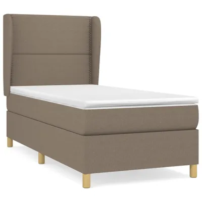 Produktbild von vidaXL Boxspringbett mit Matratze Taupe 90x190 cm Stoff