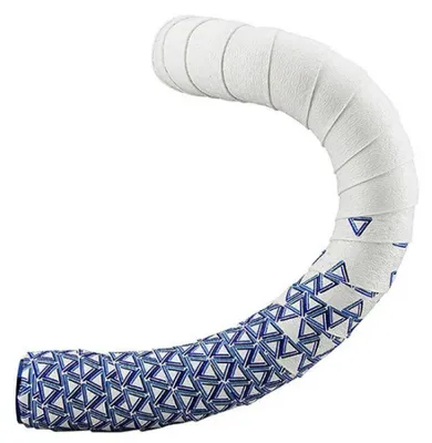 Immagine prodotto di Nastro manubrio Deda Loop Gel bianco blu con tappo in alluminio
