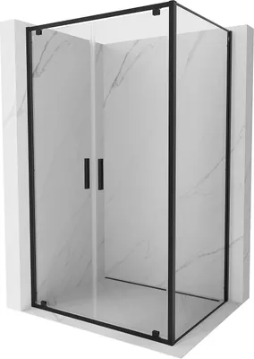Produktbild von Mexen Exo Duschkabine zum Aufschwenken 90 x 80 cm, transparent, schwarz - 8182-090-080-70-00