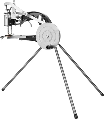 Image de Machine à coudre le cuir Schuster - Manivelle à main - Plateau plat - Point double - Longueur de point 6 mm - Épaisseur de couture 3-5 mm - Pour cuir/caoutchouc/toile - Noir
