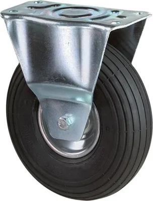 Produktbild von BS Rollen L410C90260 Bockrolle luftberei.260mm, schwarz/silber