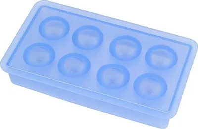 Produktbild von Famanu Eiswürfelform Silikon rund - blau