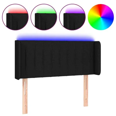Zdjęcie produktu dla zagłówek vidaXL LED czarny 83x16x78/88 cm tkanina