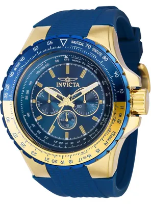 Obrázek produktu pro Invicta Aviator 39309 Pánské hodinky - Quartz Movement - Nerezová ocel s modrým ciferníkem - 50 mm