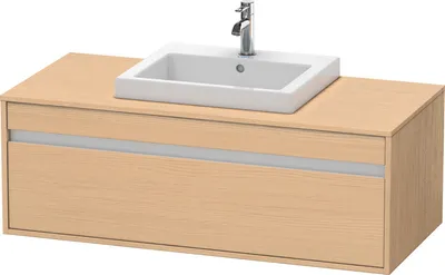 Produktbild von Duravit Ketho Konsolenwaschtischunterbau wandhängend, 1200x426x550 mm, 1 Auszug, für Einbauwaschtisch mittig, KT679603030