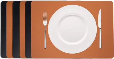 Immagine prodotto di Tovagliette Cookinglife - Doppio lato -  - Cognac / Nero 46 x 33 cm - 6 pezzi