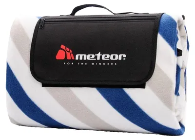 Produktbild von Meteor - Picknick-Decke PP2720 (Einheitsgröße) (Weiß/Blau/Grau)