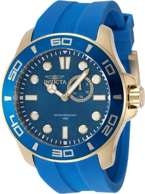 Produktbild von Invicta Pro Diver 49270 Herren Uhr - Quartz Bewegung - Edelstahl mit Blauem Zifferblatt - 50 mm