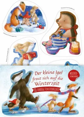 Produktbild von Fensterbild-Set Kleiner Igel
