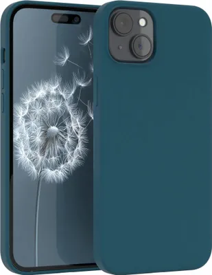 Produktbild von EAZY CASE Silikonhülle für Apple iPhone 15 Plus, Silikon Backcover Schutz in Blau