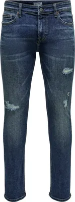 Produktbild von ONLY & SONS Slim Fit Jeans Basic Denim Hose ONSLOOM Tapered Trousers Stone Wash Größe: 28W / 32L