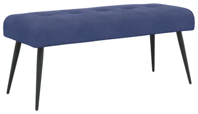 Produktbild von Bank mit Knopfheftung Polizeiblau 110 x 40 x 46 cm Samt