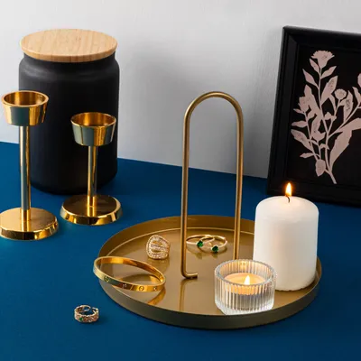 Produktbild von Evila Originals, Sımı-B - Gold, Dekoratives Metallaccessoire, Gold, 20,5 x 20,5 x 18 cm