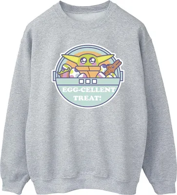 Produktbild von Star Wars - "The Mandalorian Eggcellent Easter" Sweatshirt für Herren BI46737 (XL) (Grau)