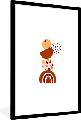 Produktbild von MuchoWow® Gerahmtes Poster Winter - Design - Abstrakt 60x90 cm - Poster mit Schwarzem Bilderrahmen Wandposter Rahmen Foto Bilder - Dekoration - Wandposter Wohnzimmer - Hochwertig