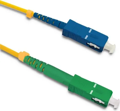 Immagine prodotto di Qoltec Glasfaser-Patchkabel SC/APC - SC/UPC | Singlemode | 9/125 | G652D | Simplex | 1 m